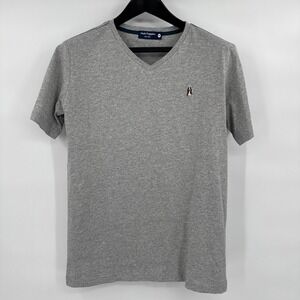 Hush Puppies Solid Gray Embroidered Hound Dog Logo Tshirt Men's Size M‎ Dog Dad